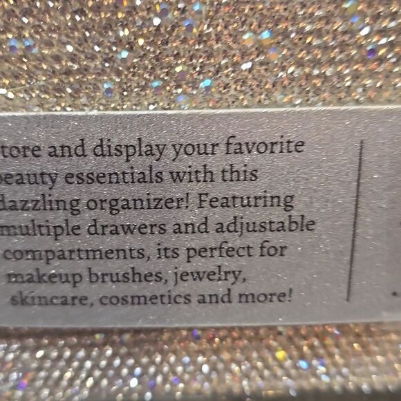 Glitz & Glam Wake Up Rhinestone Makeup Organizer - Picture 13 of 13
